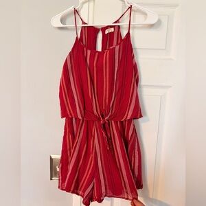Red Striped Francesca’s Romper